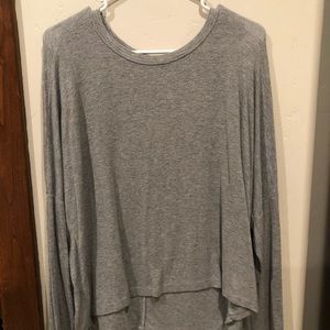 Brandy Melville grey knit tee